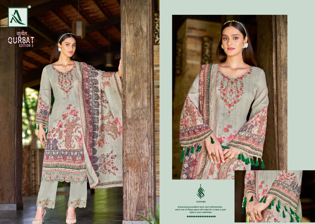 Alok Qurbat Edition 3 Fancy Casual Wear Jam Cotton Dress Material Collection